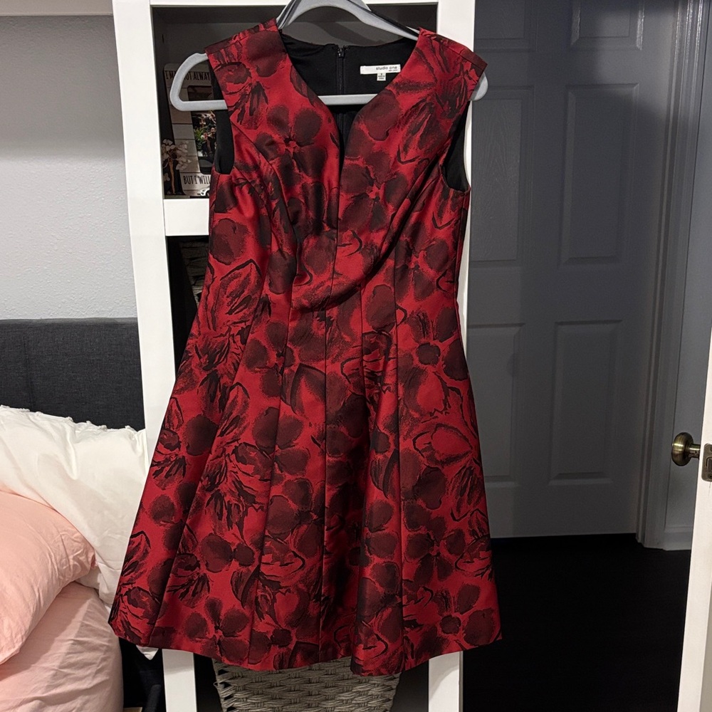 Red Floral Dress